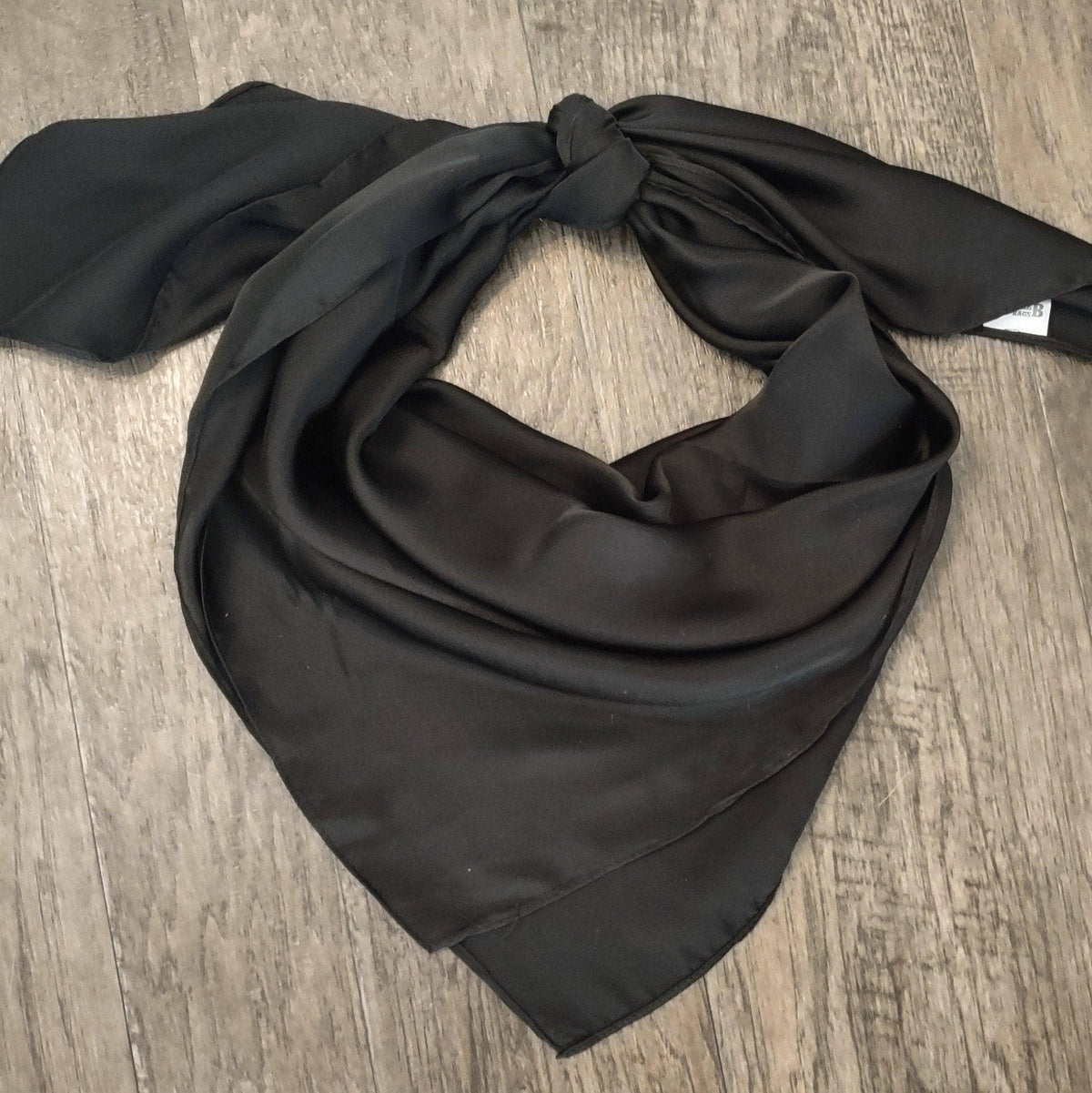 Wild Rag Solid Black Western Cowboy Neck Scarf