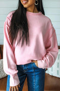 Pink Textured Pullover