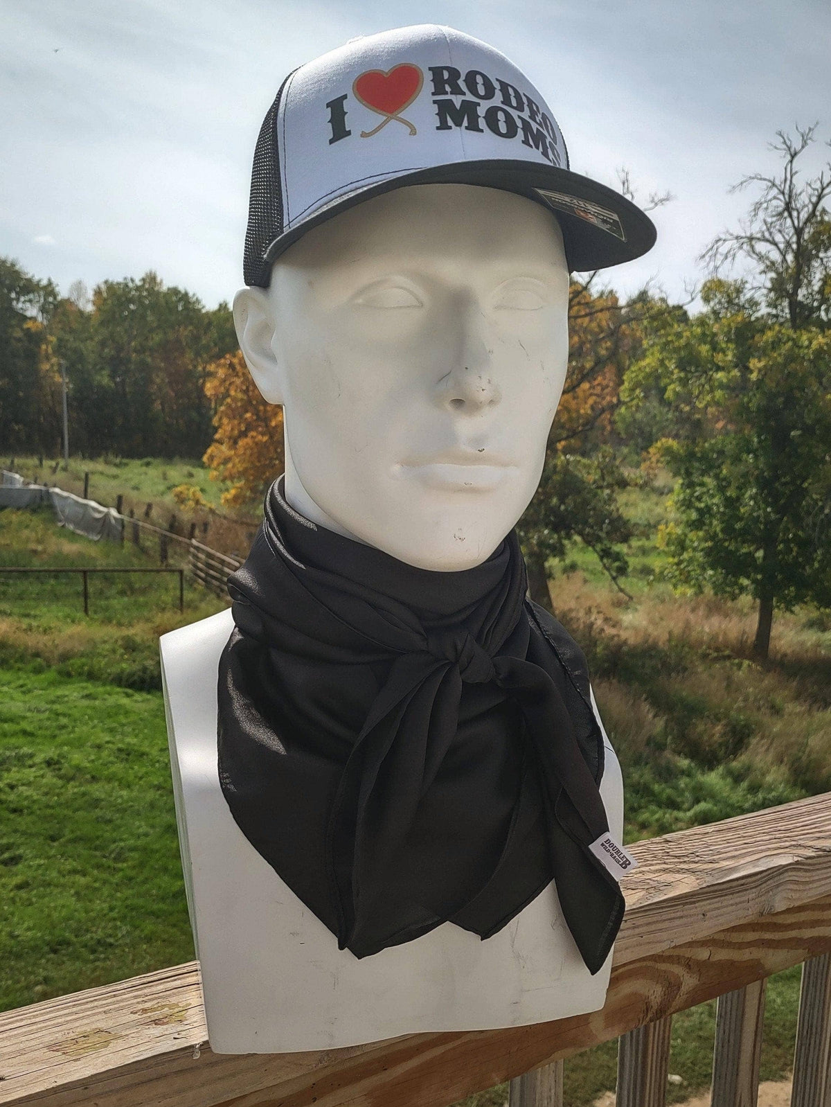 Wild Rag Solid Black Western Cowboy Neck Scarf