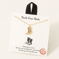 Cowboy Boot Pendant Necklace