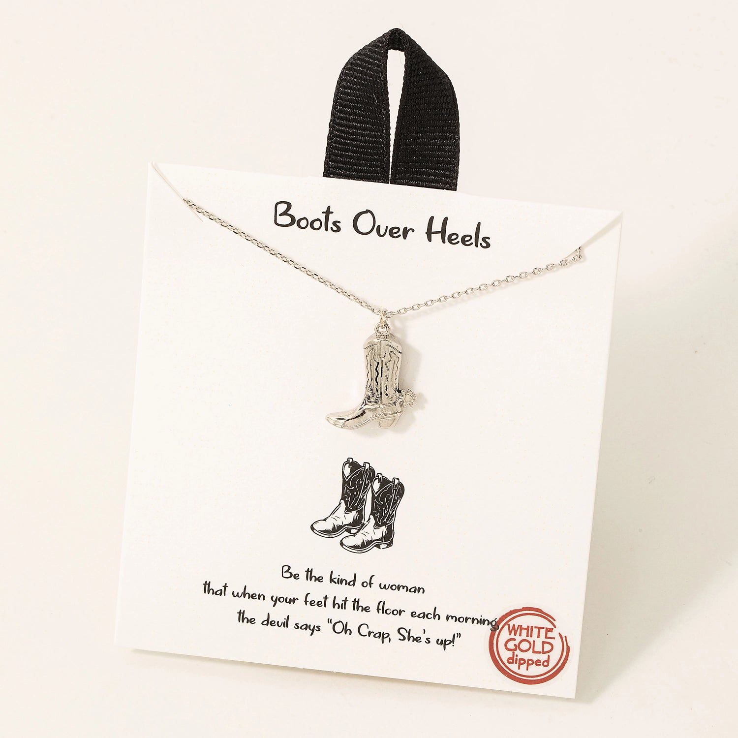 Cowboy Boot Pendant Necklace