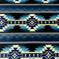Gray & Teal Southwest Aztec King Size Super Plush Blanket