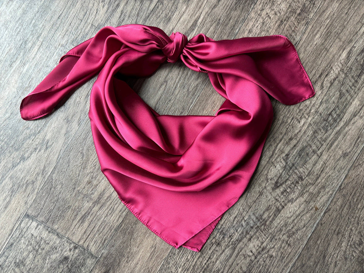 Wild Rag Cranberry Red Cowboy Western Neck Scarf